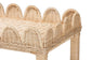 bali & pari Sumana Bohemian Scallop Natural Rattan and Mahogany Side Table FredCo