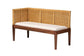 bali & pari Tabanan Modern Bohemian Nautral Brown Rattan and Brown Acacia Wood 2-Piece Dining Nook Banquette Set FredCo