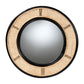 bali & pari Tacita Modern Bohemian Two-Tone Black and Natural Brown Rattan Accent Wall Mirror FredCo