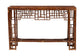 Bamboo console table with geometric lattice design, home furniture from FredCo International