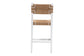 bali & pari Talli Bohemian Paper Loom and White Mahogany Wood Bar Stool FredCo