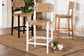 bali & pari Talli Bohemian Paper Loom and White Mahogany Wood Bar Stool FredCo