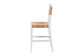 bali & pari Talli Bohemian Paper Loom and White Mahogany Wood Counter Stool FredCo