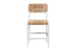 bali & pari Talli Bohemian Paper Loom and White Mahogany Wood Counter Stool FredCo