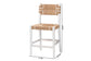 bali & pari Talli Bohemian Paper Loom and White Mahogany Wood Counter Stool FredCo