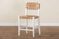 bali & pari Talli Bohemian Paper Loom and White Mahogany Wood Counter Stool FredCo