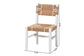 bali & pari Talli Bohemian Paper Loom and White Mahogany Wood Dining Chair FredCo