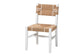 bali & pari Talli Bohemian Paper Loom and White Mahogany Wood Dining Chair FredCo
