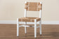 bali & pari Talli Bohemian Paper Loom and White Mahogany Wood Dining Chair FredCo