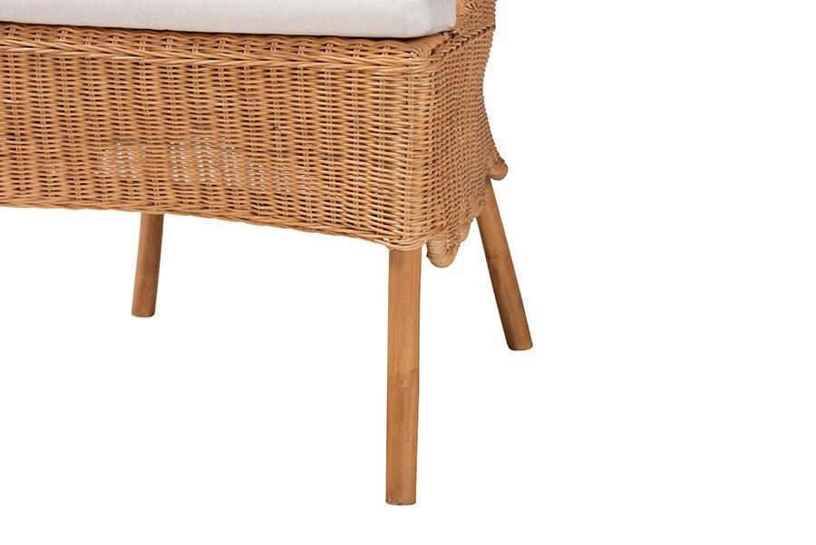 bali & pari Tamara Bohemian Braided Honey Rattan Dining Chair FredCo