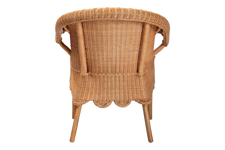 bali & pari Tamara Bohemian Braided Honey Rattan Dining Chair FredCo