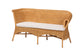 bali & pari Tamara Bohemian Light Honey Rattan 2-Piece Dining Nook Bench Set FredCo