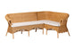 bali & pari Tamara Bohemian Light Honey Rattan 2-Piece Dining Nook Bench Set FredCo