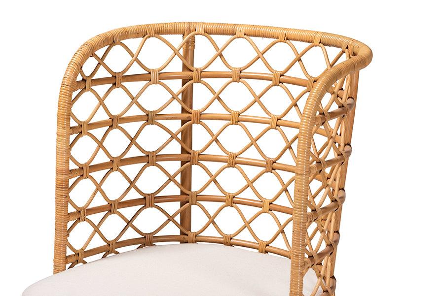 bali & pari Tania Bohemian Light Honey Rattan Accent Chair FredCo