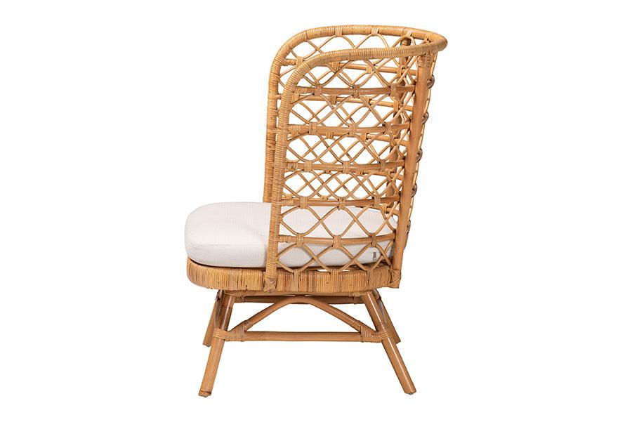 bali & pari Tania Bohemian Light Honey Rattan Accent Chair FredCo