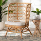 bali & pari Tania Bohemian Light Honey Rattan Accent Chair FredCo