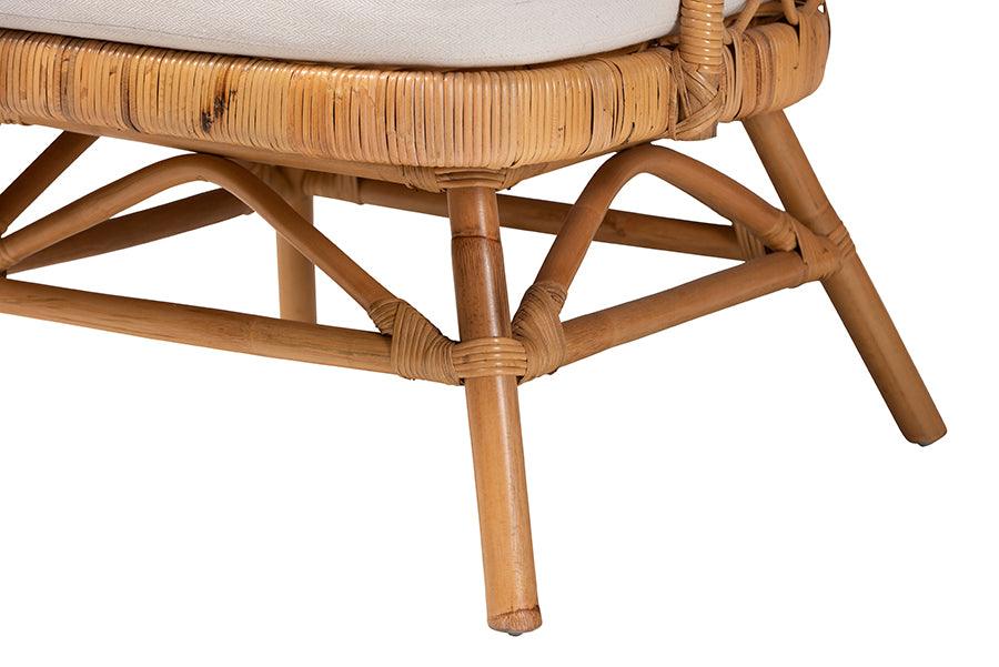 bali & pari Tania Bohemian Light Honey Rattan Accent Chair FredCo