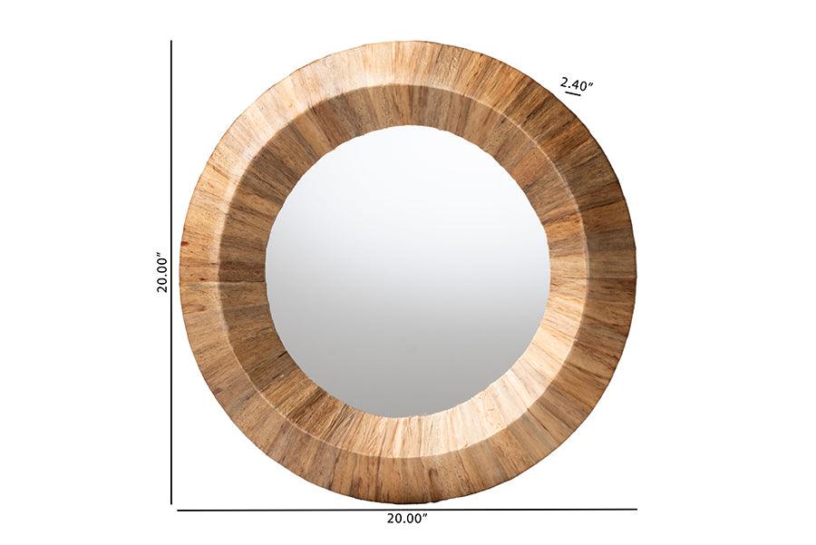 bali & pari Tarun Bohemian Grasscloth Accent Mirror FredCo