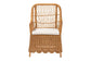 bali & pari Teresa Bohemian Light Honey Scalloped Rattan Arm Chair FredCo