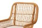 bali & pari Teresa Bohemian Light Honey Scalloped Rattan Arm Chair FredCo
