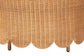 bali & pari Teresa Bohemian Light Honey Scalloped Rattan Ottoman FredCo