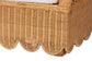 Bali & Pari Teresa Twin Natural Rattan Daybed – Handwoven Scalloped Sofa Bed Frame with Lattice Back, Coastal Boho Style FredCo