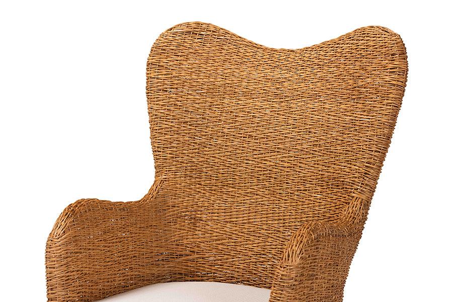 bali & pari Terra Bohemian Light Honey Rattan Arm Chair FredCo