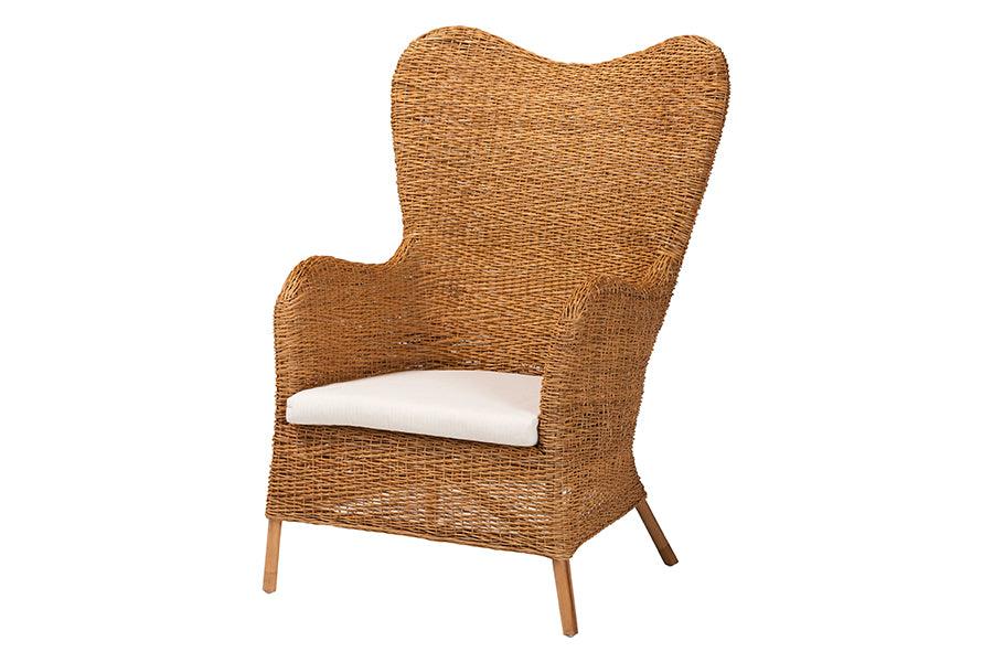 bali & pari Terra Bohemian Light Honey Rattan Arm Chair FredCo