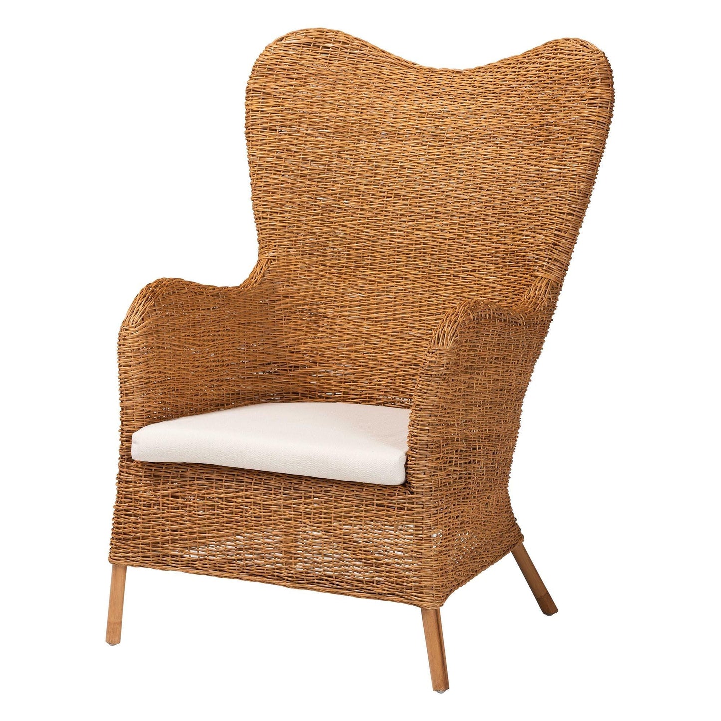 bali & pari Terra Bohemian Light Honey Rattan Arm Chair FredCo