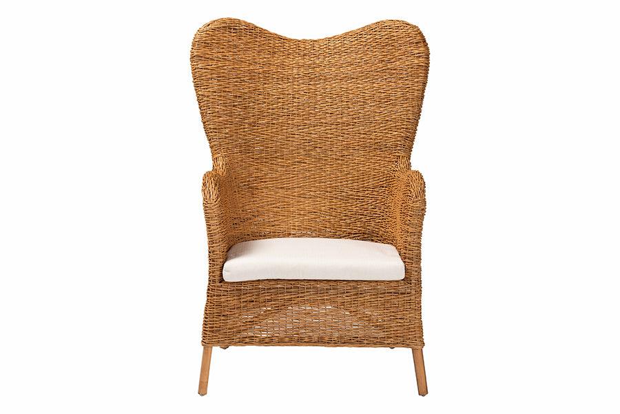 bali & pari Terra Bohemian Light Honey Rattan Arm Chair FredCo