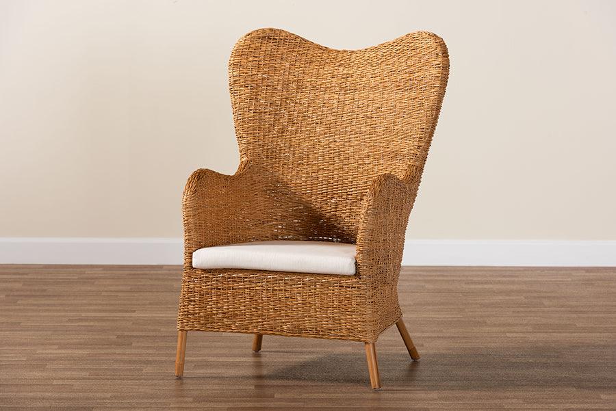 bali & pari Terra Bohemian Light Honey Rattan Arm Chair FredCo