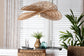 bali & pari Theanna Woven Jute Pendant Lampshade - Handwoven Boho Floral Light Fixture, Natural Wicker Ceiling Shade FredCo