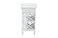 bali & pari Tiaret Natural Rattan Nightstand with Drawer and Shelves - Chippendale-Style Bedside Table for Bedroom or Coastal Living Spaces, White FredCo