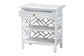 bali & pari Tiaret Natural Rattan Nightstand with Drawer and Shelves - Chippendale-Style Bedside Table for Bedroom or Coastal Living Spaces, White FredCo