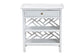 bali & pari Tiaret Natural Rattan Nightstand with Drawer and Shelves - Chippendale-Style Bedside Table for Bedroom or Coastal Living Spaces, White FredCo