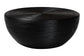 bali & pari Tokyo Laminated Natural Rattan Coffee Table - Handcrafted Bowl-Shaped Center Table for Living Room, Coastal Boho Style Furniture in Black FredCo