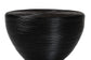 bali & pari Tokyo Laminated Natural Rattan Side Table - Hourglass Accent Table with Modern Sculptural Design, Boho Chic Style for Living Room or Bedroom, Black FredCo