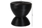 bali & pari Tokyo Laminated Natural Rattan Side Table - Hourglass Accent Table with Modern Sculptural Design, Boho Chic Style for Living Room or Bedroom, Black FredCo