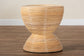 bali & pari Tokyo Laminated Natural Rattan Side Table - Hourglass Accent Table with Modern Sculptural Design, Boho Chic Style for Living Room or Bedroom, Natural FredCo