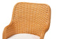 bali & pari Tucson 5-Piece Rattan Dining Set - Round Wicker Table with Scallop Edge and 4 Armchairs, Handwoven Boho Coastal Style for Dining, Kitchen or Sun Room, Light Honey FredCo