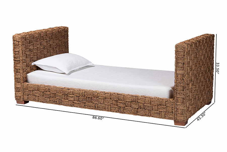 bali & pari Twin Size Rhinos Handwoven Seagrass Daybed FredCo