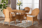 bali & pari Tyrone 5-Piece Rattan Dining Set - Round Wicker Table with Scallop Edge and 4 Side Chairs, Handwoven Boho Coastal Style for Dining, Kitchen or Sun Room, Light Honey FredCo