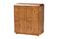bali & pari Valora Modern and Contemporary Natural Mappa Burl Wood 2-Door Console Cabinet FredCo