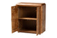 bali & pari Valora Modern and Contemporary Natural Mappa Burl Wood 2-Door Console Cabinet FredCo