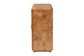 bali & pari Valora Modern and Contemporary Natural Mappa Burl Wood 2-Door Console Cabinet FredCo