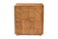 bali & pari Valora Modern and Contemporary Natural Mappa Burl Wood 2-Door Console Cabinet FredCo