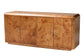 bali & pari Valora Modern and Contemporary Natural Mappa Burl Wood 4-Door Sideboard Buffet FredCo