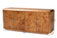 bali & pari Valora Modern and Contemporary Natural Mappa Burl Wood 4-Door Sideboard Buffet FredCo