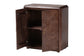 bali & pari Valora Real Burl Wood Storage Cabinet in Dark Walnut Brown - Modern Accent Cupboard with Double Doors and Brass Handles, Elegant Sideboard for Living Room, Entryway or Dining Area FredCo