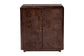 bali & pari Valora Real Burl Wood Storage Cabinet in Dark Walnut Brown - Modern Accent Cupboard with Double Doors and Brass Handles, Elegant Sideboard for Living Room, Entryway or Dining Area FredCo